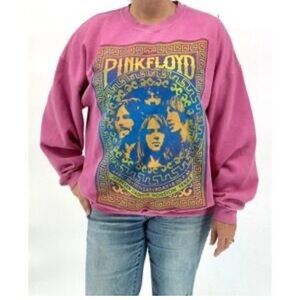 Urban Outfitters Pink Floyd Crew Neck Graphic Sweatshirt Pink side S/M